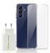 Avizar, set d'accessoires avec housse de protection en verre et chargeur pour le Samsung Galaxy A16, transparent