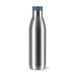 Emsa Bludrop Eco geïsoleerde drinkfles, herbruikbaar, gerecycled roestvrij staal, eco-design, Quick-Press, 12 uur warm/24 uur koud, 0,7 l, vaatwasmachinebestendig, lekvrij, blauw, N3112700