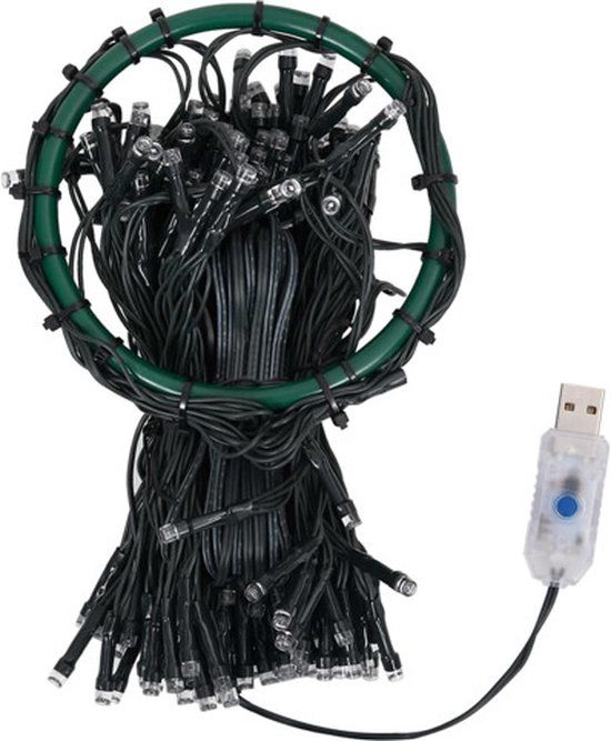 vidaXL Kerstboomverlichting met 400 LED's, net, 400 cm, warm wit licht, groen snoer