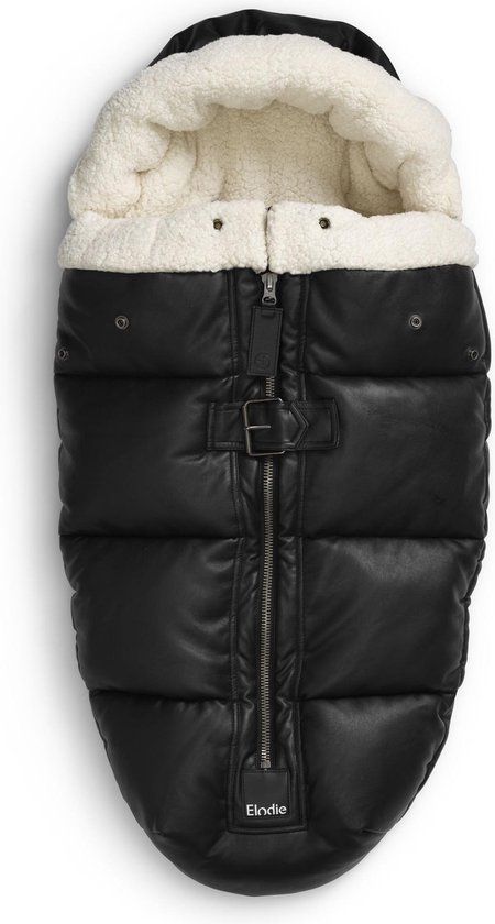 Elodie Details Aviator Black Voetenzak - Vegan leder - Buggy & Kinderwagen