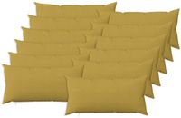 vidaXL Kussensloop Lichtgroen Katoensatijn 40 x 80 cm (12 stuks)