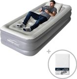 AeroRest Supreme Plush XL 1-persoons luchtbed | 210 x 99 x 46 cm | Grijs