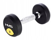 HMS Merkloos Merkloze Halter 3 kg - Rubber Gecoat met Chroom Handvat
