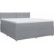 Maison Exclusive - Lit Boxspring avec matelas gris clair 140 x 200 cm tissu