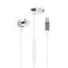 Music Sound In-Ear Earphones MFI Blanc