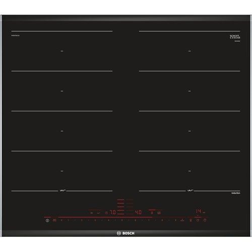 Bosch PXX675DC1E - 60cm Induction Hob - Black & Stainless Steel