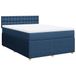 VidaXL Boxspring met matras stof blauw 140x200 cm