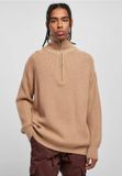 Urban Classics Oversized Knitted Troyer Pullover/trui - L - Beige