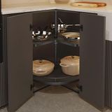 Menage Confort 270° draaibare dienbladen met melamine basis - staal antraciet/melamine antraciet