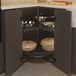 Menage Confort 270° draaibare dienbladen met melamine basis - staal antraciet/melamine antraciet