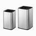 EKO 2-Pack RVS Open Top Prullenbak met Afneembare Binnenmand, Vierkante Kleine Vuilnisbak, 1,8 + 3,2 Gallon Afvalmand Combo, Prullenbak voor Keuken, Badkamer, Kantoor, Thuis