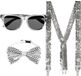 Boland - Set Pailletten zilver Zilver - Volwassenen - Unisex - Showgirl - Glitter and Glamour