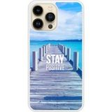iPhone 14 Pro Max Stay positive bedrukt siliconen hoesje