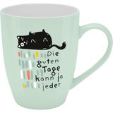 Mok Sheepworld Tasse Motivdruck 'Die guten Tage kann jeder', mit Bander