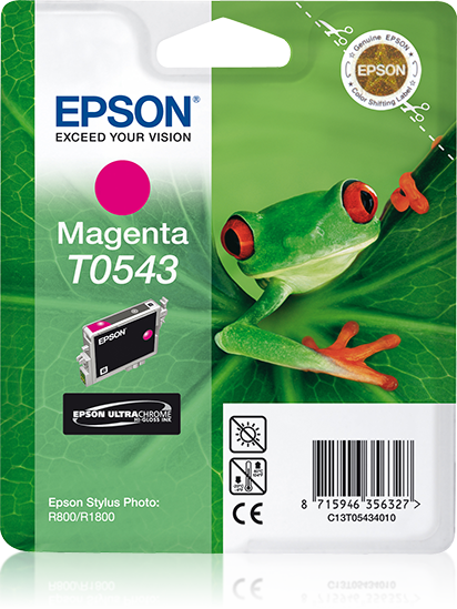 Epson Frog inktpatroon Magenta T0543 Ultra Chrome Hi-Gloss single pack / magenta