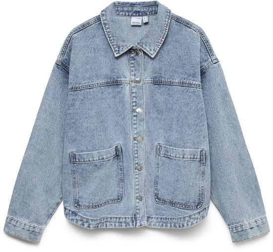 Vero Moda Vmjamie Ls Denim Shacket Mix Ga Noo 10331693 - Light Blue Denim - XS