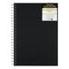Clairefontaine 34307C Spiraal Schetsboek Goldline - 40 Vellen Ivoor Tekenpapier - A4 21x29,7 cm 140g - Staand Formaat - Stevige Zwarte Kaft met Linnenlook