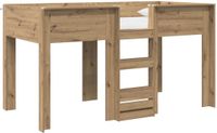 vidaXL Stapelbed voor kinderen, handgemaakt eiken, 80 x 200 cm
