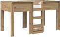 vidaXL Stapelbed voor kinderen, handgemaakt eiken, 80 x 200 cm