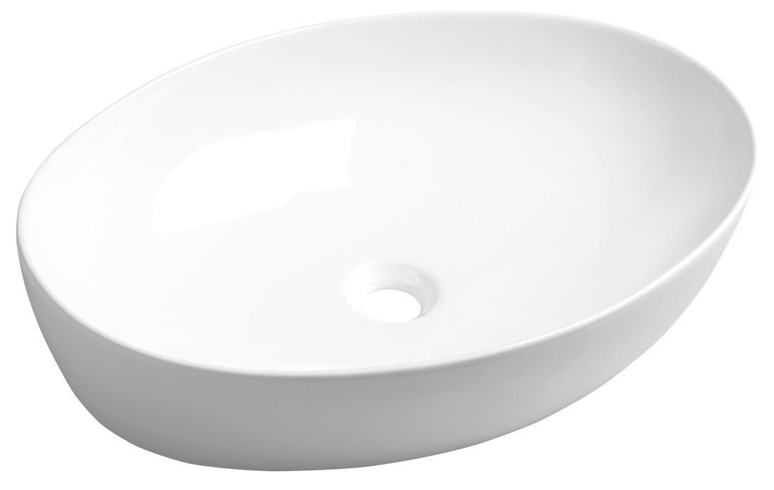Sapho PERA Keramische Opzet Wastafel - 61.5x14x42cm - Wit