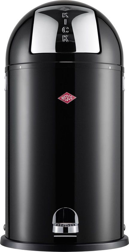 Wesco Kickboy Pedal Bin - 40 Litre - Black