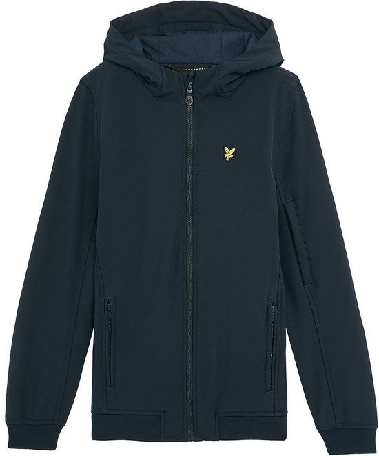 Lyle & Scott winter softshell jas jongens - donker navy blauw - capuchon