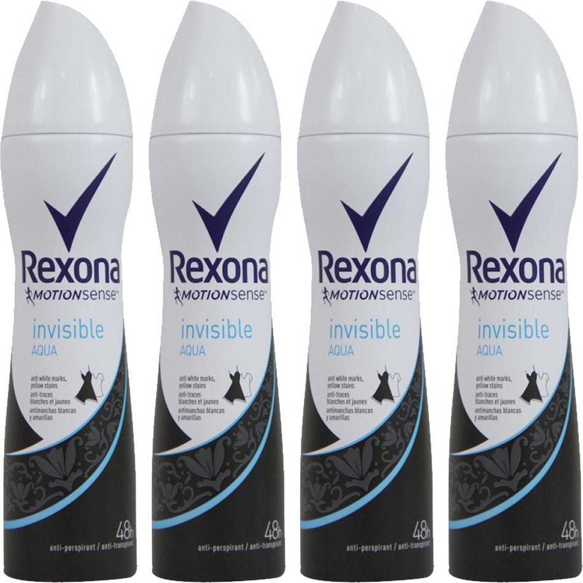 Rexona Motion Sense Invisible Aqua Deodorant Spray Multi Pack - 4 x 200 ml