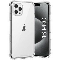 Phonillico® Case voor iPhone 16 PRO - Schokbestendige bescherming Zachte siliconen Transparant