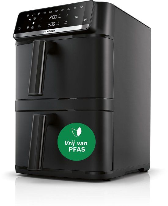 Bosch MAFD661B0 XXL Airfryer - Serie 6 - 12L - Dubbele mand - Zwart