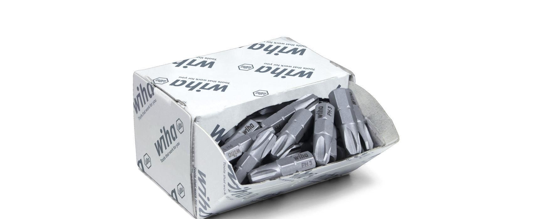 Wiha Bitset Standard 25mm (¼") Phillips (PH3) VE=50 - 08049