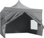 Happyment Tente de réception imperméable - Avec parois latérales - Blanc - Pavillon de luxe - 3x3 m