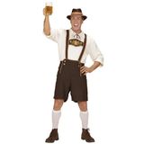 Widmann - Beieren, leren broek, overhemd, sokken en hoed, traditioneel kostuum voor carnaval, themafeest, bierfeest, volksfeest