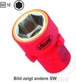 Vigor Douille 6 bord VDE 1/2 pouce 19 mm Longueur 55 mm