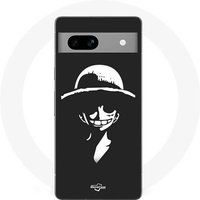 Google Pixel 7a Hoesje Aap D. Luffy zwart wit