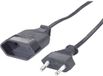 Gao 145605092 Stroom Verlengkabel Zwart 2.00 m H03VVH2-F 2X 0,75 mm²