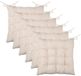 Stof Textile coussin de chaise Dandy - 6x - crème beige - 38 x 38 x 5 cm