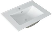 Saniclass Prime Vita Badkamermeubelset - 60x46x60cm - keramische wastafel glans wit - 1 wasbak - 1 kraangat - 2 lades - rustiek eiken