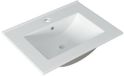 Saniclass Prime Vita Badkamermeubelset - 60x46x60cm - keramische wastafel glans wit - 1 wasbak - 1 kraangat - 2 lades - rustiek eiken