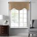 Elrene Home Fashions Colette Faux-Silk geschulpte raamvolant, 127 x 53 cm (gecallopeerde volant), goud