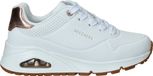 Skechers Uno Gen1 Shimmer Away, chaussures de sport pour filles et garçons, 35 EU, garniture synthétique blanche, 35 EU