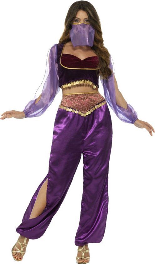 Smiffys Arabian Princess Paars Kostuum - XS - Vrouwen
