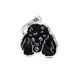 MyFamily Hond Medaille Gemaakt In Italië, Black Poodle, Hond Plat, Email Metal, Friends Collectie, 28x30 mm