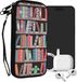 kwmobile hoesje voor smartphones XL - 6,7/6,8" - hoes van Neopreen - Zomerse bibliotheek design - blauw / groen / roze - binnenmaat 17,2 x 8,4 cm