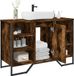 Maison Exclusive - Meuble sous lavabo, placage chêne fumé, 91x35x60 cm, panneau de fibres de bois