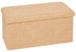 5Five Poef/hocker/voetenbankje Jute - opbergbox - beige - PO/MDF - 38 x 38 x 76 cm - opvouwbaar