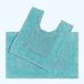 Homescapes set de bain de luxe 2 pièces 100% coton bleu aquatique
