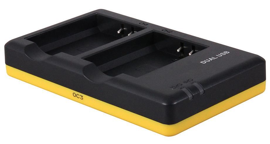 Duo oplader voor 2 camera accu's Canon LPE10