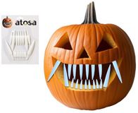 Atosa Tanden voor pompoen - 18x - pompoen uithollen - Halloween decoratie - knutselen