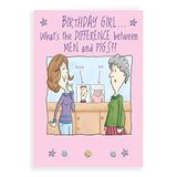 Humor Regal Publishing Humor Grappige Verjaardagskaart Mannen en varkens diff - 7 x 5 inch