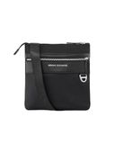 Armani Exchange Las Vegas Sac à bandoulière zippé pour homme avec logo en métal Noir/noir